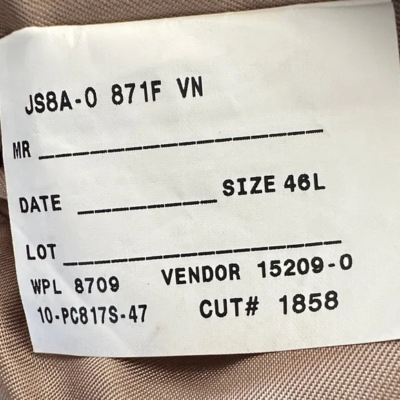 Stafford Beige Checkered Blazer 46L 46Long - Picture 6 of 6